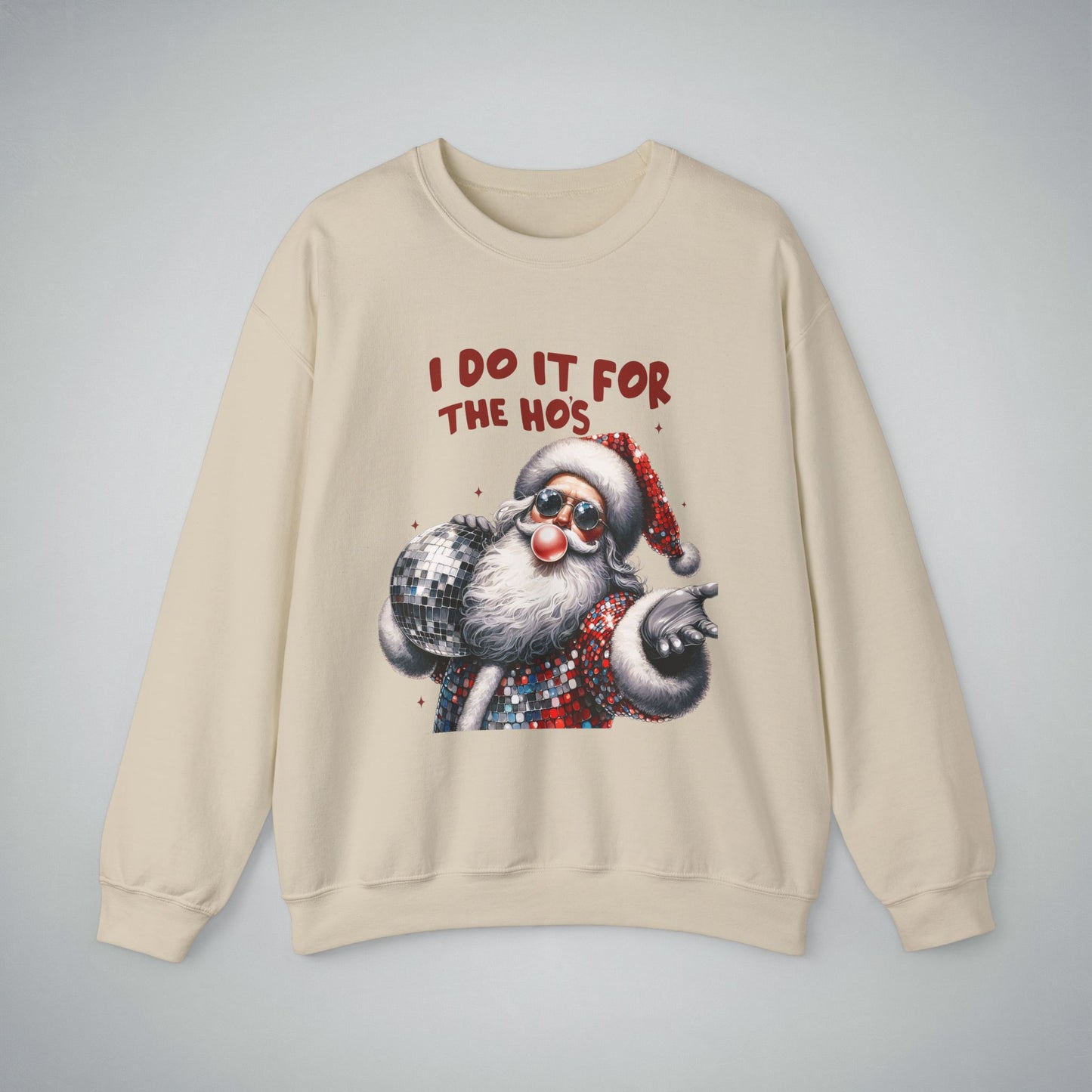 Funny Christmas Unisex Sweatshirt - I do it for the Hos