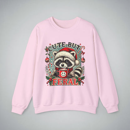 Crewneck Sweatshirt - Cute but Feral Design