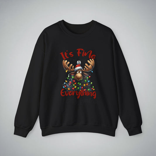 Sweatshirt - 'its fine everything is fine' Cute Graphic Design