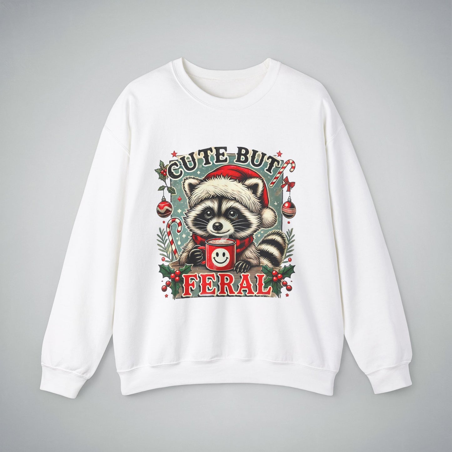 Crewneck Sweatshirt - Cute but Feral Design