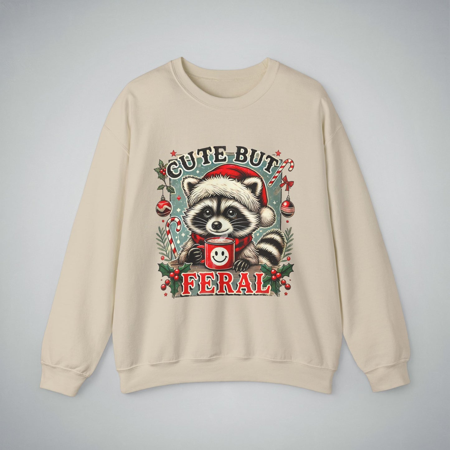 Crewneck Sweatshirt - Cute but Feral Design